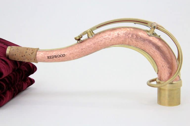 Redwood hand hammered copper tenor sax neck KB Sax