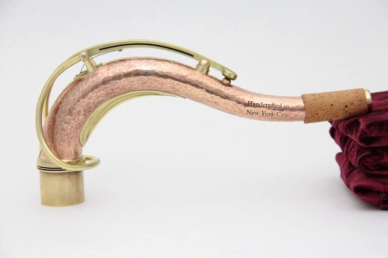KB Sax neck - Vanguard hand hammered bronze - 2 - handcrafted saxophone neck from KB necks