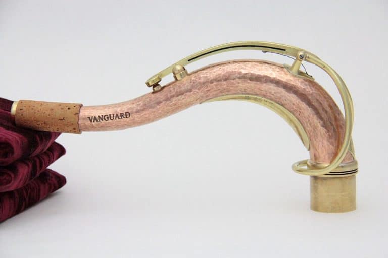 KB Sax neck - Vanguard hand hammered bronze - 3 - handcrafted saxophone neck from KB necks