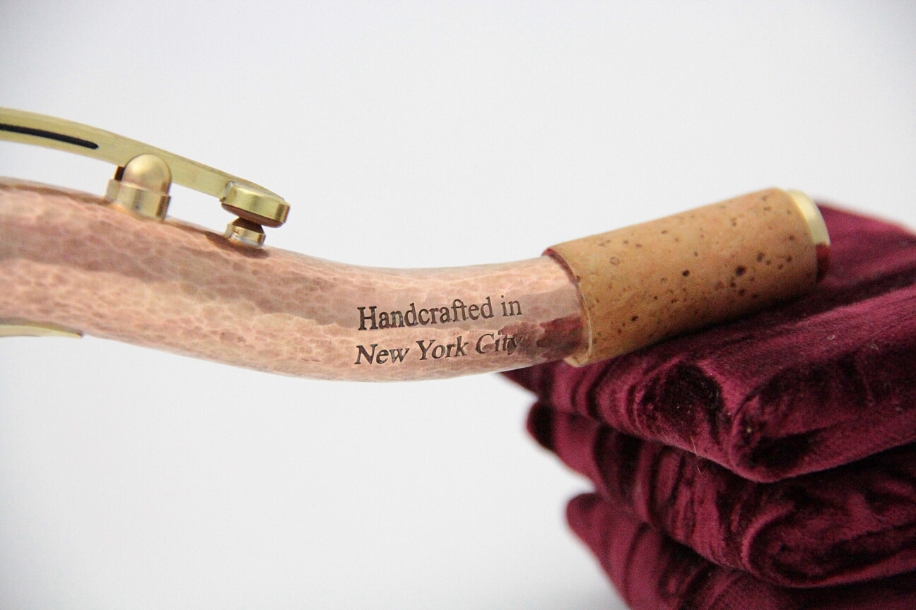 Vanguard hand hammered bronze tenor sax neck - KB Sax