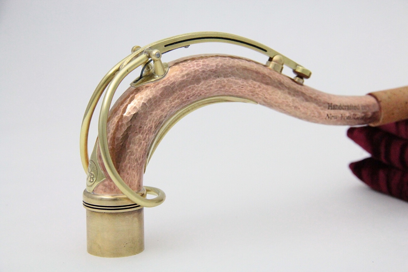 Vanguard hand hammered bronze tenor sax neck - KB Sax